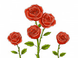 Sticker decorativ, Trandafiri, 150 cm, 403STK-3