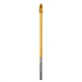 Burghiu universal pentru sticlă cu 4 muchii, pentru găurirea lemnului, plasticului, metalului, pietrei, ceramicii, 5 mm, Grafit