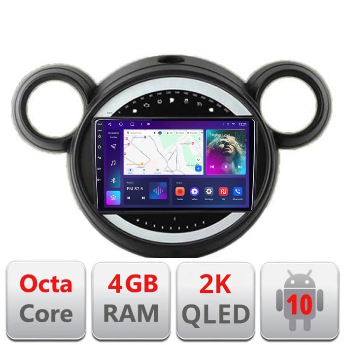Navigatie Mini 2011-2015 sistem CIC Android Octa Core Ecran 2K QLED GPS 4G 4+32GB 360 KIT-mini-02+EDT-E409-2K CarStore Technology