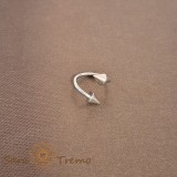 Piercing Spirala din Titan cu 2 Capete tip Sageata Mare - corp, ureche