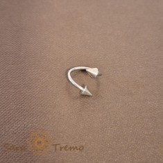 Piercing Spirala din Titan cu 2 Capete tip Sageata Mare - corp, ureche