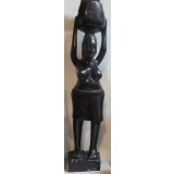 Statueta africana abanos - Femeie cu vas