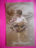HOPCT 12202 -FELICITARE VECHE -FEMEI FRUMOASE -STAMPILOGRAFIE/ TIMBRU -FRANTA -EUROPA - -ROMANTICA- -CIRCULATA