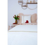 Cuvertura pat dublu, &ldquo;Timeless Grace&rdquo;,180 x 230cm, ivory