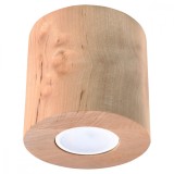 Lustră De Tavan Orbis Din Lemn Natural Cu 1 Bec Cilindric De Interior &Icirc;n Stil Scandinav.