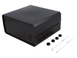 Carcasă ABS neagră cu panou 160mm X 180mm Y 85mm Z