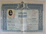 LICEUL &#039; CARMEN SYLVA &#039; DIN BOTOSANI , DIPLOMA DE BACALAUREAT , EMISA LA 23 OCTOMBRIE , 1939