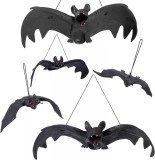 Set de 5 lilieci pentru Halloween Moinkerin, cauciuc, negru