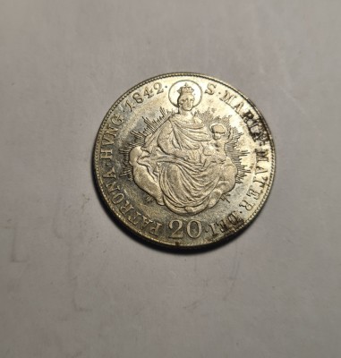 20 Kreuzer 1842 B Piesa de Colectie foto