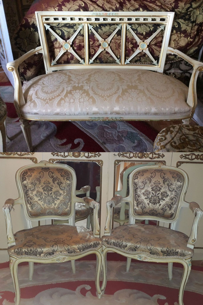 Salon/canapea cu fotolii baroc venetian/Louis,vintage,Italia/mobila antica  | Okazii.ro