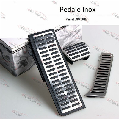 Set pedale inox AUTO/DSG pentru VW Golf5, Jetta, Tiguan, Passat B6, B7 foto