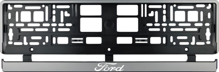 Set 2 bucati, suport numar inmatriculare argintiu Ford