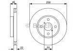 Disc frana TOYOTA YARIS (P9) (2005 - 2013) BOSCH 0 986 479 363