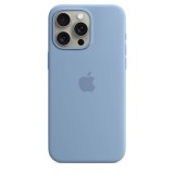 Cumpara ieftin Husa de protectie Apple Silicone Case with MagSafe iPhone 15 Pro Max, Winter Blue