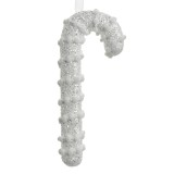 Cumpara ieftin Set 6 ornamente brad Acadele plastic alb 8x3x17 cm
