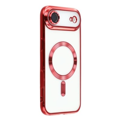 Husa compatibila cu IPhone 17 Air, ALC MOBILE, pentru telefon mobil cu protectie pentru camera, Tehnologie MagSafe, rezistenta la socuri, contur Rosu foto