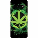 Husa silicon pentru Samsung Galaxy S10, GreenFlames
