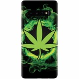 Husa silicon pentru Samsung Galaxy S10 Plus, GreenFlames