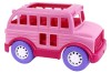 Autobuz scolar jucarie Technok roz, +1ani, plastic, impinge, 13cm