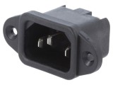Conector Alimentare AC Soclu Tată 10A 250V IEC 60320