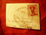 Fragment Austria 1950 cu stampila Speciala Semmering