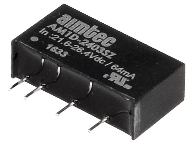 Convertor DC/DC 1W 24V la 3.3V 300mA