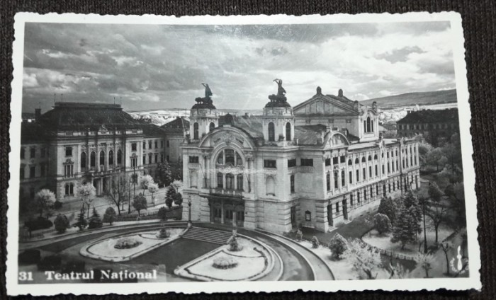 Carte postala, Teatrul National din Cluj, 1937