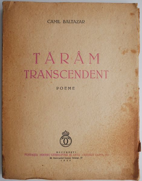 Taram transcendent (Poeme) &ndash; Camil Baltazar