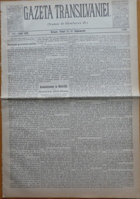 Gazeta Transilvaniei , Numar de Dumineca , Brasov , nr. 203 , 1907 foto