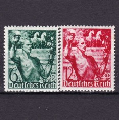 ✅ (S44) Germania Reich 1938 - &quot;5 ani de la preluarea puterii de Hitler &quot; ,serie Mi.660/661, MH , spoturi