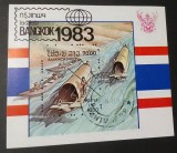 Coliță filatelică Laos 1983 &ndash; Bangkok 1983, Expoziția Mondială de Filatelie, ștampilată -A40