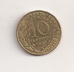 Moneda Franta - 10 Centimes 1990 v2 foto