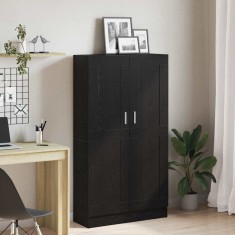 vidaXL Raft pentru Cărți Stejar negru 82.5 x 30.5 x 150 cm