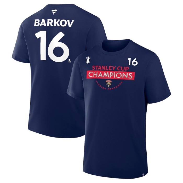 Florida Panthers tricou de bărbați 2025 Stanley Cup Champions Name &amp;amp; Number Aleksander Barkov #16 - XL