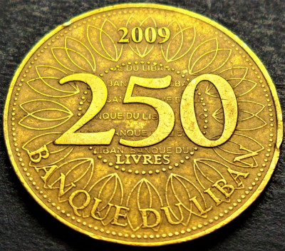 Moneda exotica 250 LIVRE(S) - LIBAN, anul 2009 * cod 4505 foto
