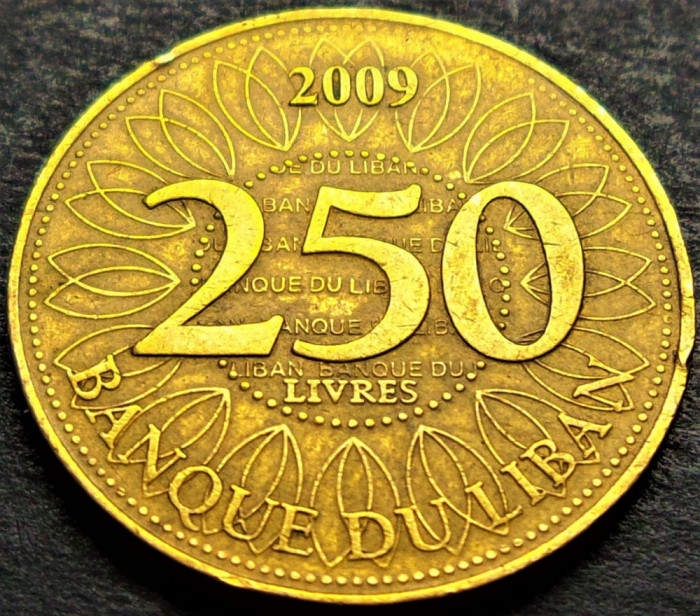Moneda exotica 250 LIVRE(S) - LIBAN, anul 2009 * cod 4505