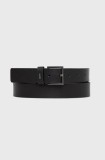 HUGO curea de piele bărbați, culoarea negru 50470652
