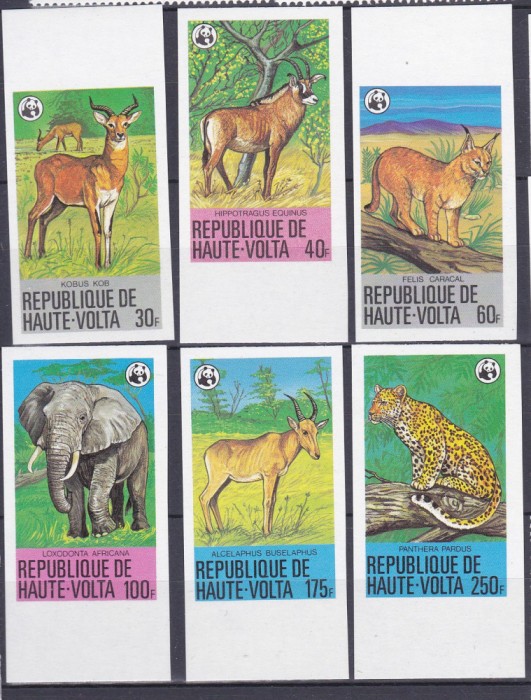 DB1 Fauna Africana Volta Superioara 1979 WWF NDT Rara 6 v. MNH