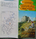 Ceahlau si imprejurimi.Harta turistica veche inainte de &#039;89.
