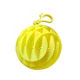 Jucarie worm fidget de decompresie, flippy, anti stres, dimensiune compacta 6 cm, dimensiune extinsa 15.5 cm, galben