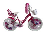 Bicicleta copii Belderia Linda, culoare roz, roata 20 , cadru din otel