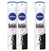 Deodorant spray Nivea Invisible for Black &amp; White Clear, 3 x 150 ml