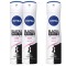 Deodorant spray Nivea Invisible for Black &amp; White Clear, 3 x 150 ml