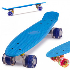 Skateboard Penny Board pentru copii cu roti din cauciuc, iluminate LED, culoare foto