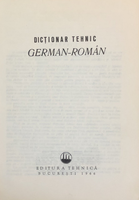 Dictionar tehnic german-roman, de Constantin Marin (1966)
