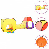 Gossi cort de joaca pentru copii 250 bile, multicolor, 255x80x100 cm