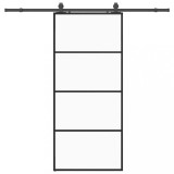 Usa glisanta cu set de feronerie neagra 90x205 cm Sticla ESG