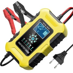 Redresor inteligent baterii auto 12V 10A / 24V 5A FOXSUR FBC122410D, incarcator automat cu afisaj LCD, 7 etape, mod REPAIR, compensare temperatura, pr