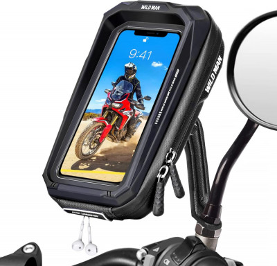 Suport telefon pentru motociclete impermeabil, Rotire la 360&amp;deg; foto