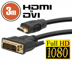 Cablu DVI-D / HDMI &amp;bull; 3 mcu conectoare placate cu aur foto